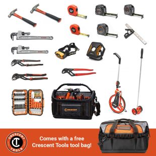 CRESCENT Contractor Tools Bundle Set - Plus Tool Bag and Free Shipping
