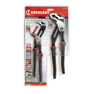 Crescent RTZ2CGVSET2 2 Pc. Z2 K9&trade; V-Jaw Dual Material Tongue and Groove Plier Set
