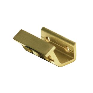 Horizontal Bracket for Rolling Hook Library Ladder Top Guides  - Brushed Satin Brass Finish