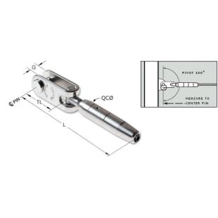 Feeney 9901-PKG 1/8" Quick Connect Fixed Jaw End