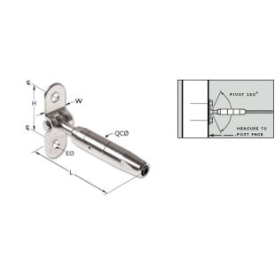 Feeney 9903W-PKG 1/8" Quick Connect Fixed Surface Mount    