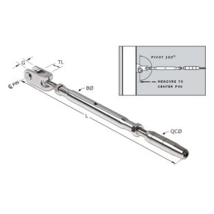 Feeney 9900-PKG 1/8" Quick Connect Jaw Turnbuckle