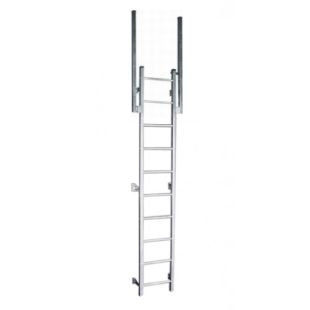 Demuth Galvanized Fixed Steel Ladders with Walk-Thru Uprights