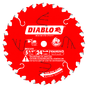 Diablo D0524X 5-3/8" x 24 Tooth Framing/Trim Saw Blade