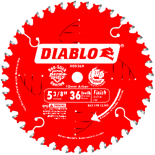 Diablo D0536X 5-3/8" x 36 Tooth Finish/Trim Saw Blade