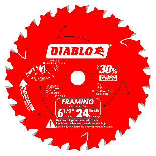 Diablo D0624A 6-1/2" x 24 Tooth Framing Saw Blade