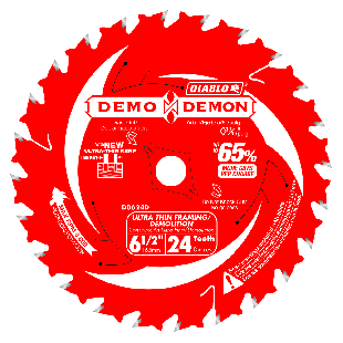 Diablo D0624DA Demo Demon 6-1/2" x 24 Tooth Ultra-Thin Framing/Demolition Saw Blade