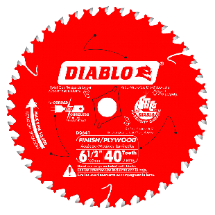 Diablo D0641A 6-1/2" x 40 Tooth Finish/Trim Saw Blade