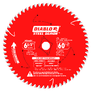 Diablo D0660FA Steel Demon 6-1/2" x 60 Tooth Saw Blade for Very Thin Mild Steels