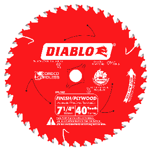 Diablo D0740A 7-1/4" x 40 Tooth Finish Saw Blade