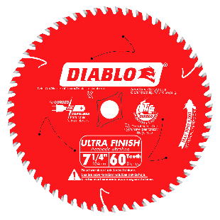 Diablo D0760A 7-1/4" x 60 Tooth Ultra Finish Saw Blade