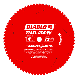 Diablo 14" x 72-Teeth Steel Demon Cermet II Saw Blade for Medium Metal