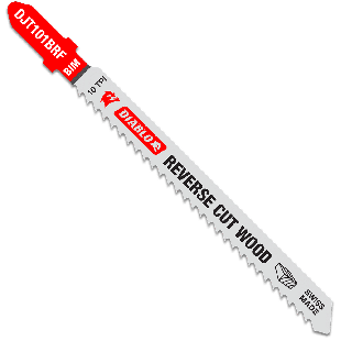 Diablo DJT101BRF5 4" 10 TPI Bi-Metal T-Shank Jig Saw Blades for Reverse Cuts in Wood