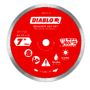 Diablo 7" Diamond Continuous Rim Masonry Cut-Off Disc