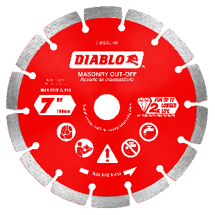 Diablo 7" Diamond Segmented Masonry Cut-Off Blade