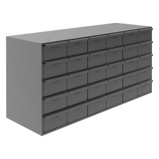 Durham Manufacturing 014-95 Steel Drawer Cabinet with 30 Drawers - 6 Wide, 5 High - 33-13/16"W x 12-5/16"D x 17-13/16"H