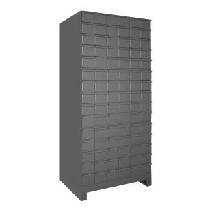 Durham Manufacturing 026-95 Steel Drawer Cabinet with Base and 90 Large Drawers - 6 Wide, 15 High - 34"W x 12-1/4"D x 68-3/8"H