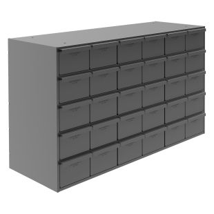 Durham Manufacturing 034-95 Steel Drawer Cabinet with 30 Large Drawers - 6 Wide, 5 High - 33-13/16"W x 12-1/4"D x 21-1/16"H