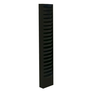 Durham Manufacturing 411-08 Vertical Literature Rack with 20 Large Pockets - Gloss Black Powder Coat - 13-1/4" x 4-1/8" x 58"