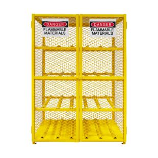Durham Manufacturing EGCC12-50 Gas Cylinder Cabinet / Cage for Horizontal Storage of up to 12 Cylinders - Manual Close Doors
