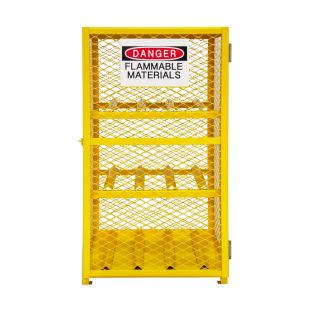 Durham Manufacturing EGCC6-SC-50 Gas Cylinder Cabinet / Cage for Horizontal Storage of up to 6 Cylinders - Self Close Doors