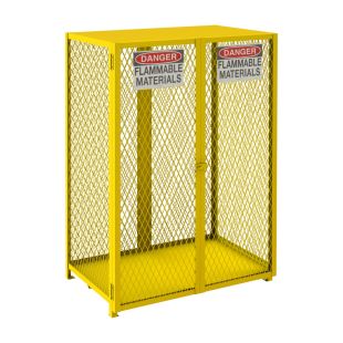 Durham Manufacturing EGCVC12-50 Gas Cylinder Cabinet / Cage for Vertical Storage of up to 12 Cylinders - Manual Close Doors