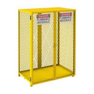 Durham Manufacturing EGCVC12-SC-50 Gas Cylinder Cabinet / Cage for Vertical Storage of up to 12 Cylinders - Self Close Doors