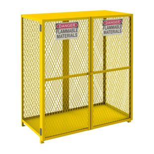 Durham Manufacturing EGCVC18-SC-50 Gas Cylinder Cabinet / Cage for Vertical Storage of up to 18 Cylinders - Self Close Doors