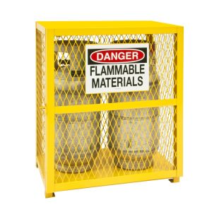 Durham Manufacturing EGCVC2-50 Gas Cylinder Cabinet / Cage for Vertical Storage of up to 2 Cylinders - Manual Close Doors