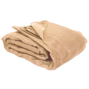 Eagle Industries MT-2050-TAN-FR - Tan 20' x 50' 70% Mesh Debris Tarp with Brass Grommets