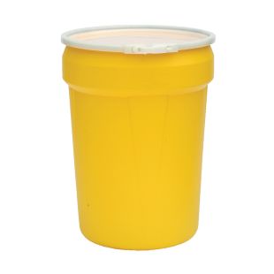 Eagle Manufacturing 1601 High Density Polyethylene 30 Gallon Lab Pack with Plastic Lever-Lock - Yellow