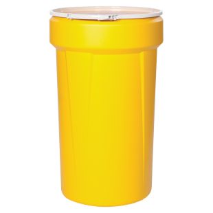 Eagle Manufacturing 1655 High Density Polyethylene 55 Gallon Lab Pack with Plastic Lever-Lock - Yellow