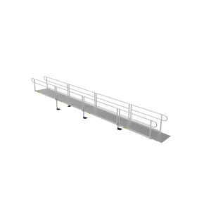 30' Model Shown with Two-Line Railing and Solid Tread