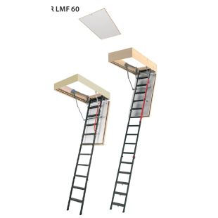 Fakro LMF Series Steel Attic Ladders - 60 Minute Fire Rated - 350 lbs