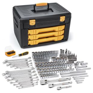Gearwrench 80972 - 243 Pc. 12 Point Mechanics Tool Set in 3 Drawer Storage Box