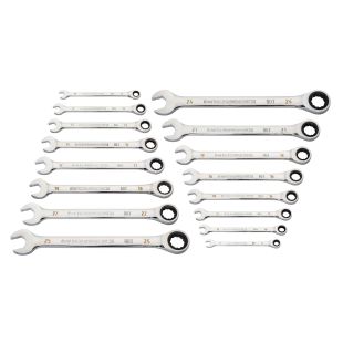 Gearwrench 86928 - 16 Pc. 90-Tooth 12 Point Metric Combination Ratcheting Wrench Set