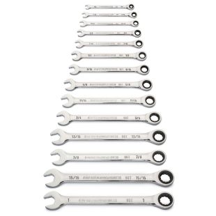Gearwrench 86959 - 14 Pc. 90-Tooth 12 Point SAE Combination Ratcheting Wrench Set