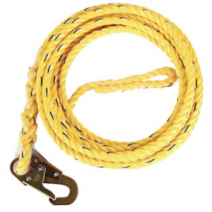 Guardian Yellow Poly Steel Rope With Snap Hook End