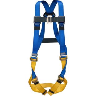 Werner H411002 BaseWear H4110 Standard Harness - 1 D Ring - Pass Through Chest - Pass Through Legs