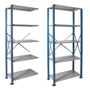 Hallowell 5-Shelf H-Post High Capacity Open Type Shelving Units
