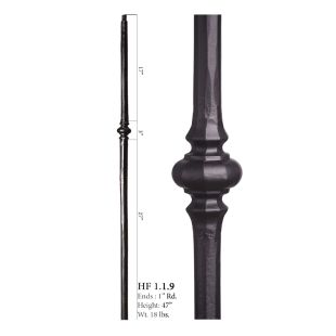 House of Forgings 1" Single Knuckle Solid Round Newels