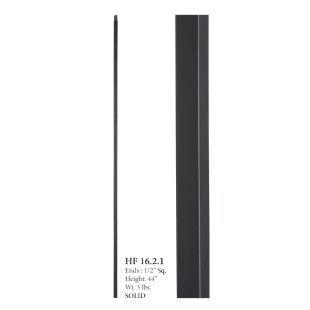 House of Forgings 16.2.1 - 1/2" Square Plain Bar Solid Baluster - Satin Black