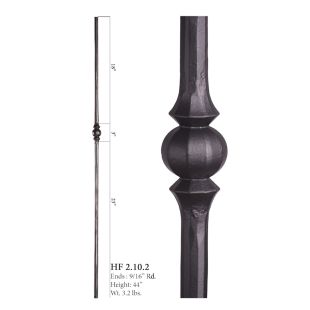 House of Forgings 9/16" Single Sphere Solid Round Balusters