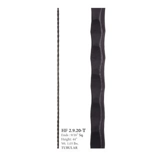 House of Forgings 9/16" Plain Hammered Hollow Core Square Balusters