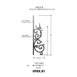 House of Forgings HFBX.B1 Bordeaux Flat Panel for Up to 48 Degree Angles