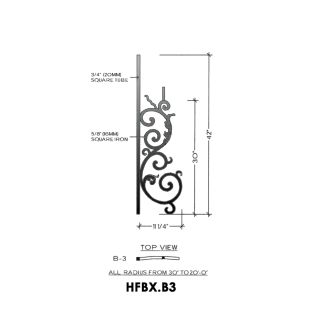 House of Forgings HFBX.B3 Bordeaux Convex Panel for Up to 48 Degree Angles