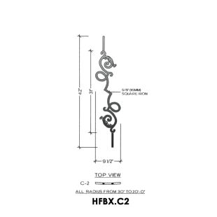 House of Forgings HFBX.C2 Bordeaux Concave Panel for Under 40 Degree Incline Angles