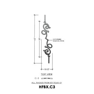 House of Forgings HFBX.C3 Bordeaux Convex Panel for Under 40 Degree Incline Angles