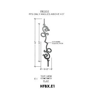 House of Forgings HFBX.E1 Bordeaux Flat Panel for Greater than 40 Degree Angles