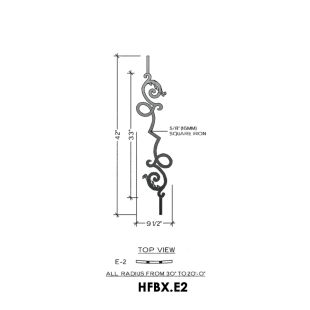 House of Forgings HFBX.E2 Bordeaux Concave Panel for Greater than 40 Degree Angles